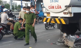 Người mẹ bị xe bồn cán tử vong trên đường chở con đi học về