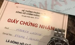 Giấy chứng nhận được Xwatch cấp cho chiếc đồng hồ fake