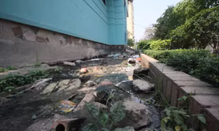 ‘Cận cảnh’ nước thải hôi thối đe doạ cư dân khu Đồng Tàu