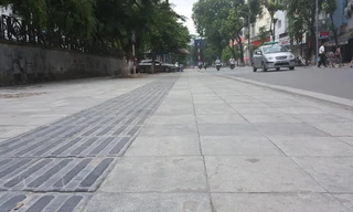 Chỉ lát đá vỉa hè sau hạ ngầm điện, viễn thông