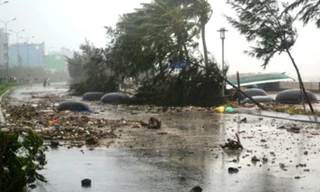 Bão Podul đổ bộ Hà Tĩnh - Quảng Bình suy yếu thành áp thấp, gió giật cấp 8