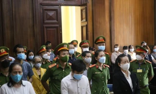 Các bị cáo tại phiên tòa