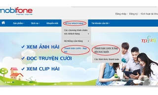 Chỉ cần truy cập http://www.mobifone.com.vn/, chọn Hỗ trợ khách hàng, vào Thanh toán cước và nạp tiền trực tuyến là thuê bao MobiFone có thể thanh toán ngay trên website.