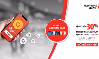 Maritime Bank phối hợp với ứng dụng Clingme mang ưu đãi thêm 30%