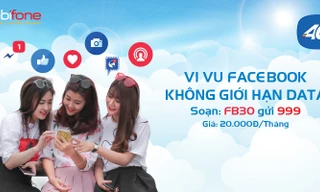 Soạn FB30 gửi 999, bạn thoải mái lướt Facebook cả tháng