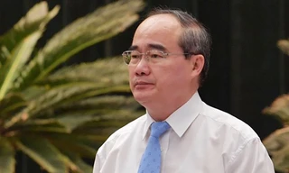 Bí thư Thành ủy TPHCM Nguyễn Thiện Nhân phát biểu tại hội nghị. Ảnh: VIỆT DŨNG