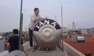 Kiểm tra vị trí lắp đặt bồn nước mùa mưa bão 2015