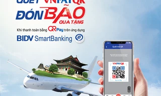 Quét QR Pay trên BIDV SmartBanking, đón bão quà tặng 
