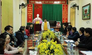 Tổng Giám đốc thăm, làm việc và chúc Tết tập thể cán bộ, viên chức, người lao động NHCSXH huyện Mộc Châu sáng 04/2/2018