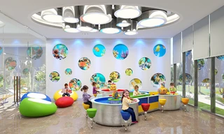 Khu vui chơi dành cho trẻ em chú trọng vào việc phát triển trí tuệ và thể chất của trẻ.