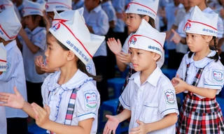 Lễ khai giảng năm học mới tại trường Tiểu học Tân Hòa, huyện Quốc Oai, Hà Nội