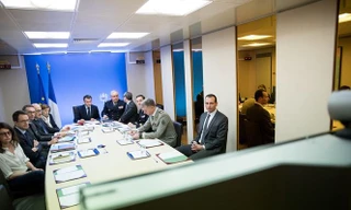 Hình ảnh được đăng tải trên Twitter của Tổng thống Pháp Emmanuel Macron hôm nay, 14/4, với tuyên bố: "Họ đã vượt qua lằn ranh đỏ. Nên tôi yêu cầu quân đội Pháp phải can thiệp".