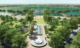 Hồ Harmony – một trong những tiện ích vừa ra mắt tại Vinhomes Riverside – The Harmony. Hình ảnh minh họa