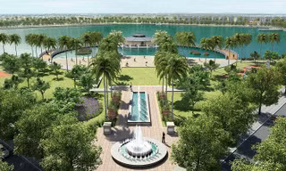 Hồ Harmony – một trong những tiện ích vừa ra mắt tại Vinhomes Riverside – The Harmony. Hình ảnh minh họa