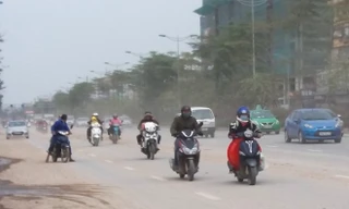 Một con đường tại quận Cầu Giấy, Hà Nội 