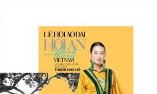 Mẫu của NTK Lan Hương, lấy cảm hứng từ Di sản Thế giới Thành nhà Hồ