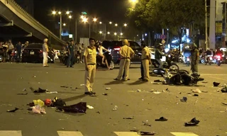 Hiện trường vụ tai nạn tối 21/10 do tài xế say xỉn làm 1 người chết, 5 người bị thương