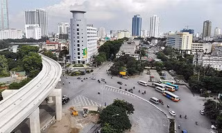 Dự án Hoàng Cầu - Voi Phục (Vành đai 1) dài 2,2 km với chi phí hơn 7.200 tỷ đồng Ảnh: Mạnh Thắng