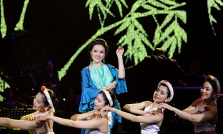 Tiết mục biểu diễn của ca sĩ Tân Nhàn Ảnh: Hồng Vĩnh