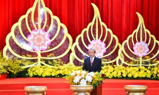 Phó Thủ tướng Thường trực Chính phủ Trương Hòa Bình khẳng định Việt Nam tiếp tục giương cao ngọn cờ nhân văn, hòa bình, hữu nghị và hợp tác của Đại lễ Vesak LHQ