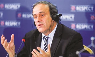 Ông Michel Platini khi còn là chủ tịch Liên đoàn bóng đá châu Âu UEFA 