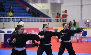Cận cảnh màn biểu diễn 'đều tăm tắp' mang lại HCV cho Pencak silat Việt Nam 