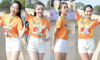Hoa hậu Tiểu Vy, Đỗ Thị Hà "đọ sắc đọ tài" trong giải chạy Tiền Phong Marathon 2021