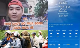 Gió mùa Đông Bắc bất ngờ ghé chơi, biến thời tiết Hà Nội "mùa hạ thành đông"