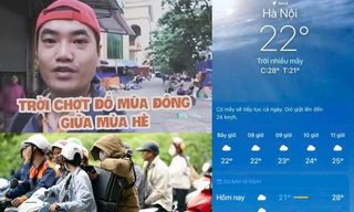 Gió mùa Đông Bắc bất ngờ ghé chơi, biến thời tiết Hà Nội "mùa hạ thành đông"