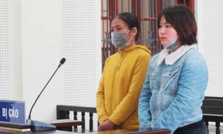 Hai bị cáo Liệu và Hạnh tại tòa