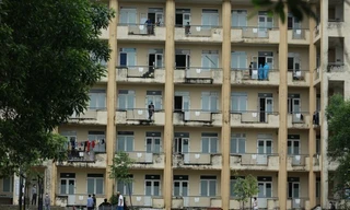 Khu ký túc xá trong trường ĐH Hà Tĩnh.