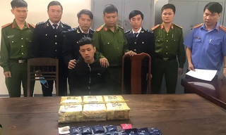 Đối tượng Ngà bị bắt giữ cùng tang vật.