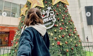 Những cây thông Noel khổng lồ được giới trẻ check-in tại Hà Nội