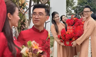 Lễ ăn hỏi Midu: Dàn sao Việt bê tráp diện thiết kế riêng giá gần 300 triệu đồng