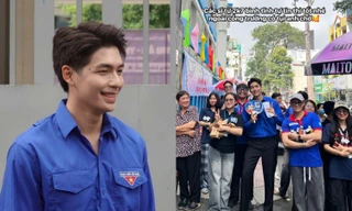 Gặp "nam thần tiếp sức mùa thi": Quốc Anh diện áo xanh, visual gây thương nhớ