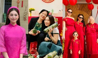 Sao Việt về nhà đón Tết: Mỹ Tâm nấu bánh tét, "Voi Bản Đôn" Anh Tú làm bảo mẫu