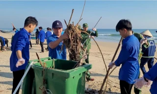 Quảng Nam: Đoàn viên, thanh niên chung tay dọn dẹp bãi biển Tam Thanh