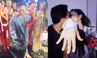 Quang Sơn cầu hôn Lê Thu Trang, chuyện tình 5 năm kết thúc viên mãn
