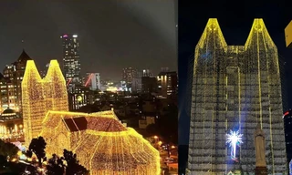 TP.HCM: Nhà thờ Đức Bà "lên đèn" đón Noel, netizen trầm trồ vì đẹp ngỡ ngàng