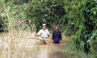  Đường dân sinh bị ngập sâu