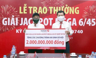 Anh H.B.A.Q nhận giải Jackpot trị giá hơn 70 tỷ đồng.