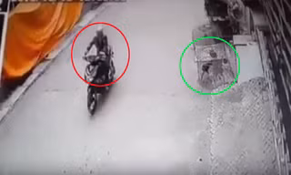 Thanh niên trộm gà chọi nhét vào cốp xe máy