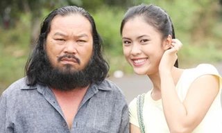 Lê Quang và bạn diễn trên phim trường.