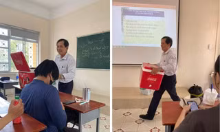 Thầy giáo mang nước ngọt cho sinh viên giải khát khiến netizen rần rần "xin học"