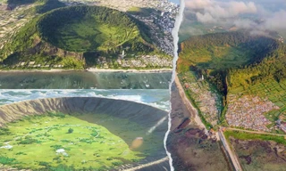 "Tọa độ check-in" đẹp như phim anime: Miệng núi lửa triệu tuổi ở Quảng Ngãi