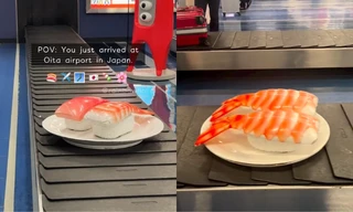 Độc lạ Nhật Bản: Khu vực nhận hành lý tại sân bay Oita “hóa” băng chuyền sushi