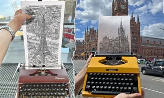 Tác phẩm hội họa bằng máy đánh chữ của nghệ sĩ người Anh gây sốt cộng đồng mạng