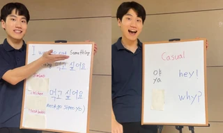 Học tiếng Hàn quá là dễ với oppa xứ Kim chi luôn "đầy bình" năng lượng tích cực