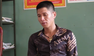 Trần Văn Quýnh tại cơ quan Công an- Ảnh: Bích Nga