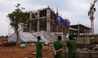 Hiện trường vụ sập công trình ở TP Buôn Ma Thuột